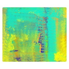 Abstract In Turquoise, Gold, And Copper Double Sided Flano Blanket (small) 