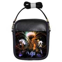 Wonderful Horses In The Universe Girls Sling Bags