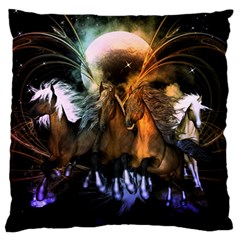 Wonderful Horses In The Universe Large Cushion Cases (one Side) 