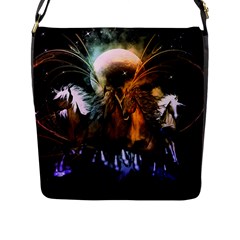 Wonderful Horses In The Universe Flap Messenger Bag (l) 