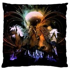 Wonderful Horses In The Universe Standard Flano Cushion Cases (one Side) 