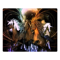 Wonderful Horses In The Universe Double Sided Flano Blanket (large) 