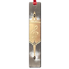 Music, Clef On A Shield With Liions And Water Splash Large Book Marks