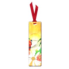 Cute Parrot With Flowers And Palm Small Book Marks