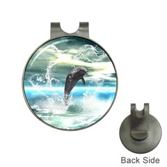 Funny Dolphin Jumping By A Heart Made Of Water Hat Clips With Golf Markers