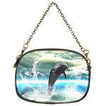 Funny Dolphin Jumping By A Heart Made Of Water Chain Purses (One Side) 