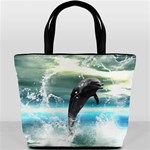 Funny Dolphin Jumping By A Heart Made Of Water Bucket Bags