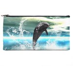 Funny Dolphin Jumping By A Heart Made Of Water Pencil Cases