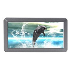 Funny Dolphin Jumping By A Heart Made Of Water Memory Card Reader (mini) by FantasyWorld7