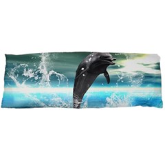 Funny Dolphin Jumping By A Heart Made Of Water Body Pillow Cases (dakimakura) 