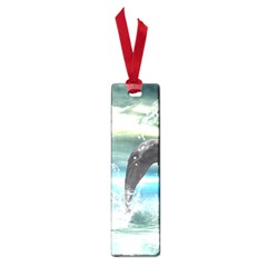 Funny Dolphin Jumping By A Heart Made Of Water Small Book Marks by FantasyWorld7