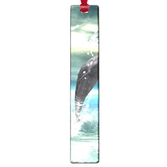 Funny Dolphin Jumping By A Heart Made Of Water Large Book Marks