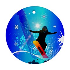 Snowboarding Ornament (round) 