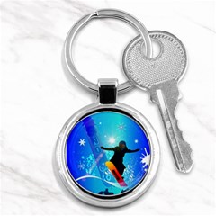 Snowboarding Key Chains (round)  by FantasyWorld7