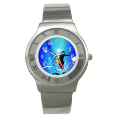 Snowboarding Stainless Steel Watches