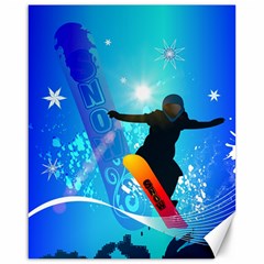 Snowboarding Canvas 16  X 20   by FantasyWorld7