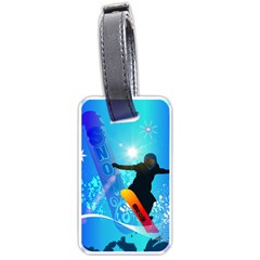 Snowboarding Luggage Tags (one Side)  by FantasyWorld7