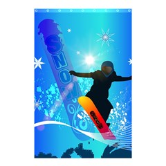 Snowboarding Shower Curtain 48  X 72  (small)  by FantasyWorld7