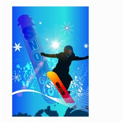 Snowboarding Small Garden Flag (two Sides) by FantasyWorld7