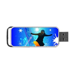 Snowboarding Portable Usb Flash (two Sides) by FantasyWorld7