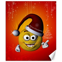 Cute Funny Christmas Smiley With Christmas Tree Canvas 20  X 24   by FantasyWorld7