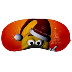 Cute Funny Christmas Smiley With Christmas Tree Sleeping Masks by FantasyWorld7