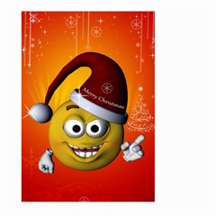 Cute Funny Christmas Smiley With Christmas Tree Large Garden Flag (two Sides) by FantasyWorld7