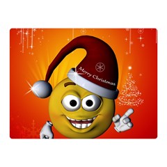 Cute Funny Christmas Smiley With Christmas Tree Double Sided Flano Blanket (mini)  by FantasyWorld7