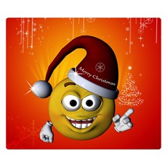 Cute Funny Christmas Smiley With Christmas Tree Double Sided Flano Blanket (small)  by FantasyWorld7