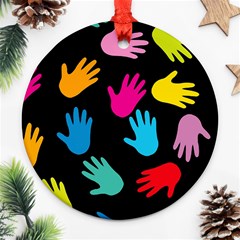 All Over Hands Ornament (round) 