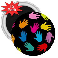 All Over Hands 3  Magnets (10 Pack) 