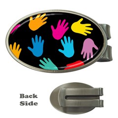 All Over Hands Money Clips (oval) 