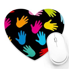 All Over Hands Heart Mousepads