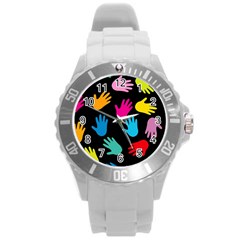 All Over Hands Round Plastic Sport Watch (l)