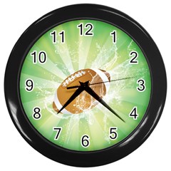 American Football  Wall Clocks (black)