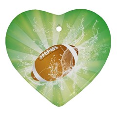 American Football  Heart Ornament (2 Sides)