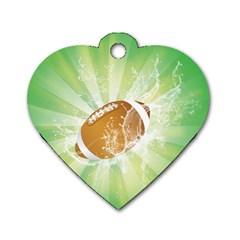 American Football  Dog Tag Heart (two Sides) by FantasyWorld7