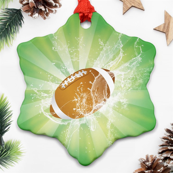 American Football  Snowflake Ornament (2-Side)