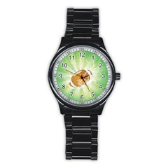 American Football  Stainless Steel Round Watches