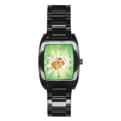 American Football  Stainless Steel Barrel Watch