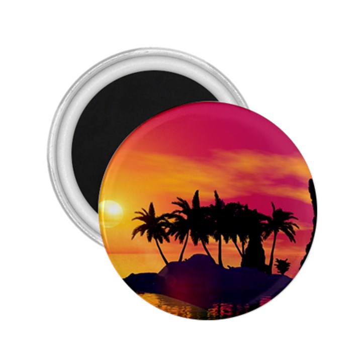 Wonderful Sunset Over The Island 2.25  Magnets