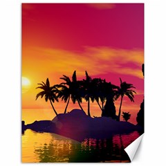 Wonderful Sunset Over The Island Canvas 18  X 24   by FantasyWorld7