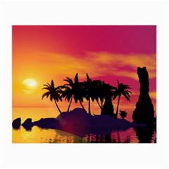 Wonderful Sunset Over The Island Small Glasses Cloth (2-side)