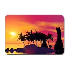 Wonderful Sunset Over The Island Small Doormat 