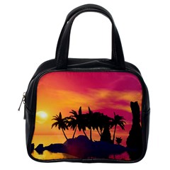 Wonderful Sunset Over The Island Classic Handbags (one Side) by FantasyWorld7