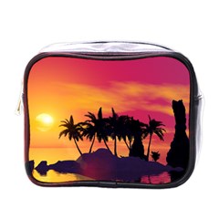 Wonderful Sunset Over The Island Mini Toiletries Bags by FantasyWorld7