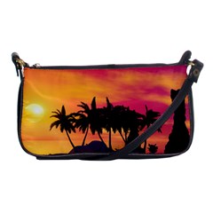 Wonderful Sunset Over The Island Shoulder Clutch Bags by FantasyWorld7