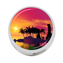 Wonderful Sunset Over The Island 4-port Usb Hub (two Sides) 