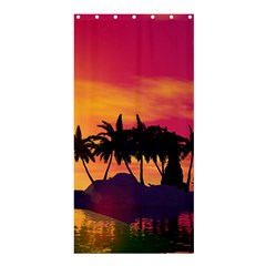 Wonderful Sunset Over The Island Shower Curtain 36  X 72  (stall) 