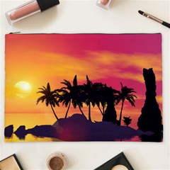 Wonderful Sunset Over The Island Cosmetic Bag (xxl)  by FantasyWorld7